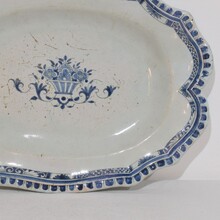 Glazed earthenware Rouen platter, France circa 1750