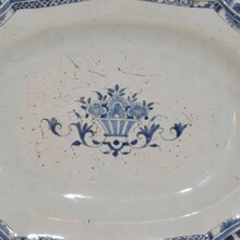 Glazed earthenware Rouen platter, France circa 1750