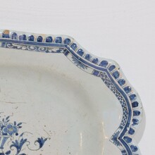 Glazed earthenware Rouen platter, France circa 1750