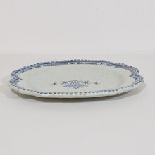 Glazed earthenware Rouen platter, France circa 1750