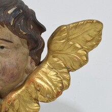 Hand carved baroque winged angel head, France circa 1750