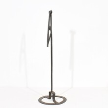 Hand forged iron candleholder, France circa 1700-1750