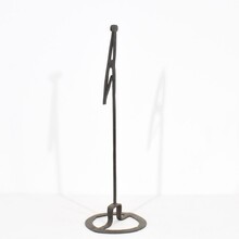 Hand forged iron candleholder, France circa 1700-1750