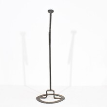 Hand forged iron candleholder, France circa 1700-1750