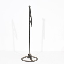 Hand forged iron candleholder, France circa 1700-1750