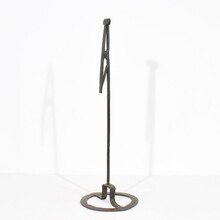 Hand forged iron candleholder, France circa 1700-1750