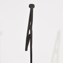 Hand forged iron candleholder, France circa 1700-1750