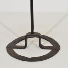 Hand forged iron candleholder, France circa 1700-1750