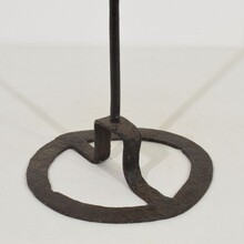 Hand forged iron candleholder, France circa 1700-1750