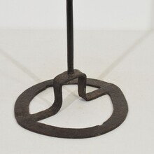 Hand forged iron candleholder, France circa 1700-1750