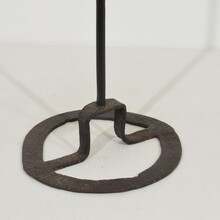 Hand forged iron candleholder, France circa 1700-1750