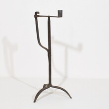 hand forged iron candleholder, France circa 1700-1750