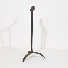 hand forged iron candleholder, France circa 1700-1750