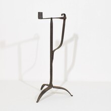 hand forged iron candleholder, France circa 1700-1750