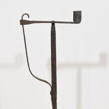 hand forged iron candleholder, France circa 1700-1750