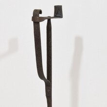 hand forged iron candleholder, France circa 1700-1750