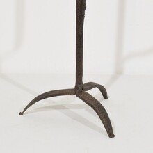 hand forged iron candleholder, France circa 1700-1750