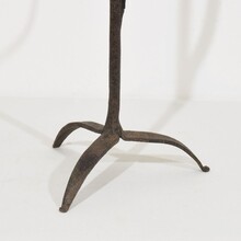 hand forged iron candleholder, France circa 1700-1750