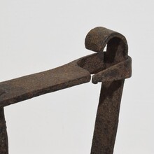 hand forged iron candleholder, France circa 1700-1750