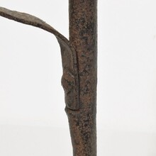 hand forged iron candleholder, France circa 1700-1750