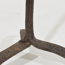 hand forged iron candleholder, France circa 1700-1750