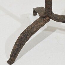 hand forged iron candleholder, France circa 1700-1750