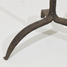 hand forged iron candleholder, France circa 1700-1750