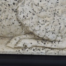 Marble baroque lamb of god fragment, France circa 1750- 1790