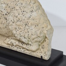 Marble baroque lamb of god fragment, France circa 1750- 1790