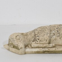 Marble baroque lamb of god fragment, France circa 1750- 1790