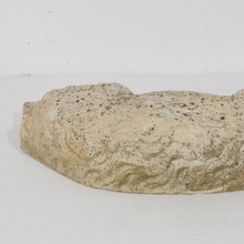 Marble baroque lamb of god fragment, France circa 1750- 1790