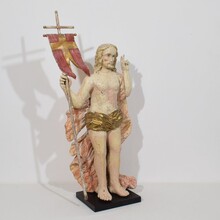Risen Christ/ resurrection statue with flag, France circa 1750