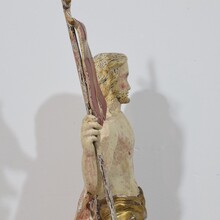 Risen Christ/ resurrection statue with flag, France circa 1750