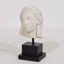 Small marble head of a Madonna, France circa 1750