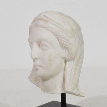 Small marble head of a Madonna, France circa 1750