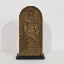 Wooden panel with mother Ann and Maria, France circa 1750