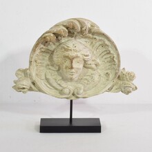 Carved wooden ornament in baroque style, France circa 1850