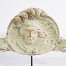 Carved wooden ornament in baroque style, France circa 1850