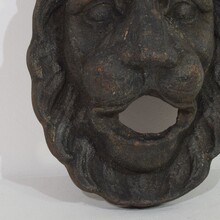 Cast iron lion fountain head, France circa 1850-1900