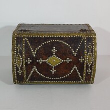 Folk art leather box, France circa 1850