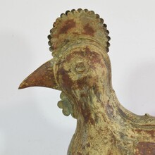 Folk art metal rooster or cockerel weathervane, France circa 1850-1900