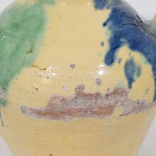 Glazed terracotta jug or water cruche/Orjol, France circa 1800-1850
