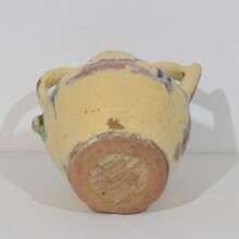 Glazed terracotta jug or water cruche/Orjol, France circa 1800-1850