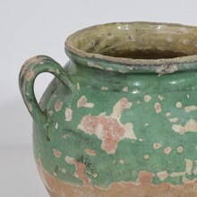 Green glazed ceramic confit jar, France circa 1850-1900