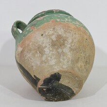 Green glazed ceramic confit jar, France circa 1850-1900