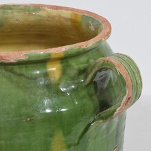 Green glazed ceramic confit jar, France circa 1850-1900