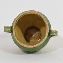 Green glazed ceramic confit jar, France circa 1850-1900