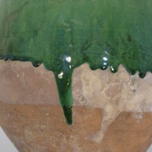 Green glazed ceramic confit jar/pot, France circa 1850-1900
