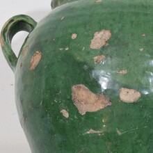 Green glazed ceramic confit jar/ pot, France circa 1850-1900