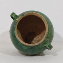 Green glazed ceramic confit jar/ pot, France circa 1850-1900